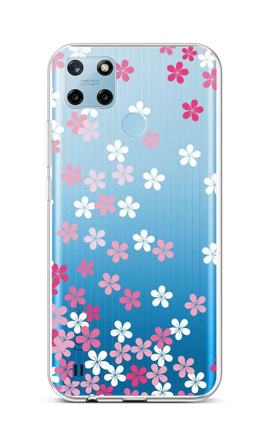 Levně Kryt TopQ Realme C25Y silikon Pink Blossom 70574 (pouzdro neboli obal na mobil Realme C25Y)