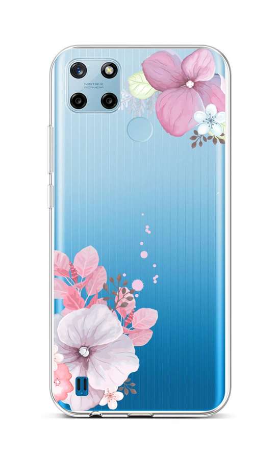 Levně Kryt TopQ Realme C25Y silikon Violet Blossom 70585 (pouzdro neboli obal na mobil Realme C25Y)