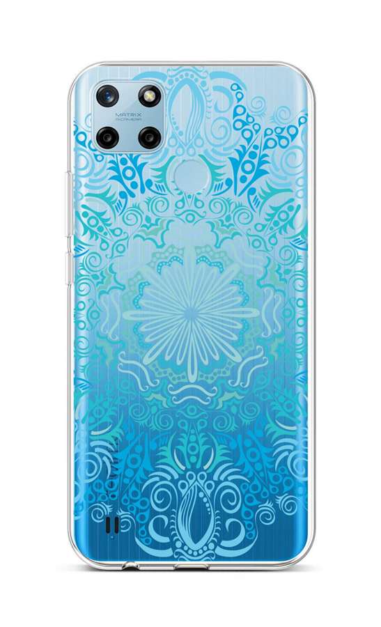 Levně Kryt TopQ Realme C25Y silikon Blue Mandala 70587 (pouzdro neboli obal na mobil Realme C25Y)