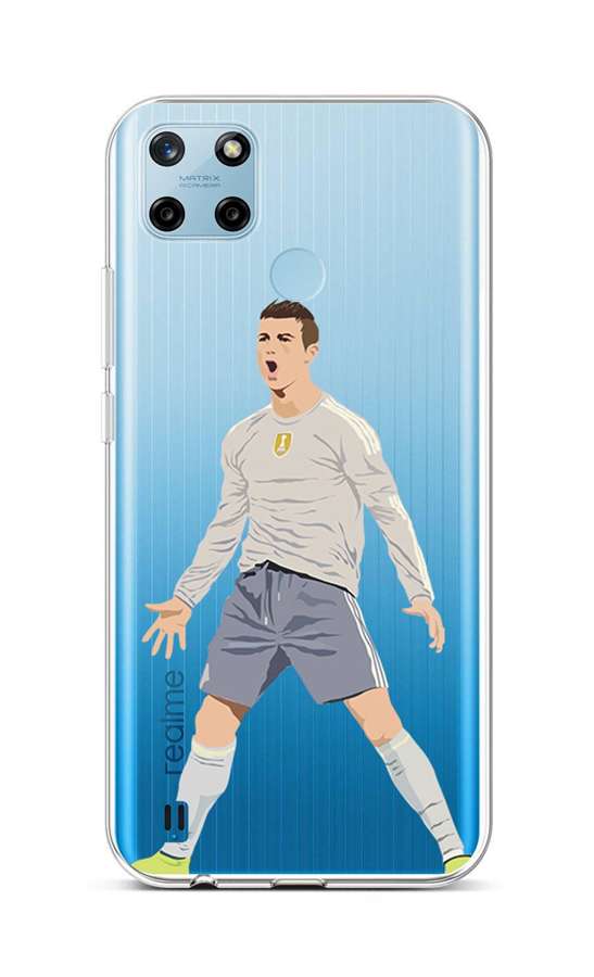 Kryt TopQ Realme C25Y silikon Fotbalista 70589 (pouzdro neboli obal na mobil Realme C25Y)
