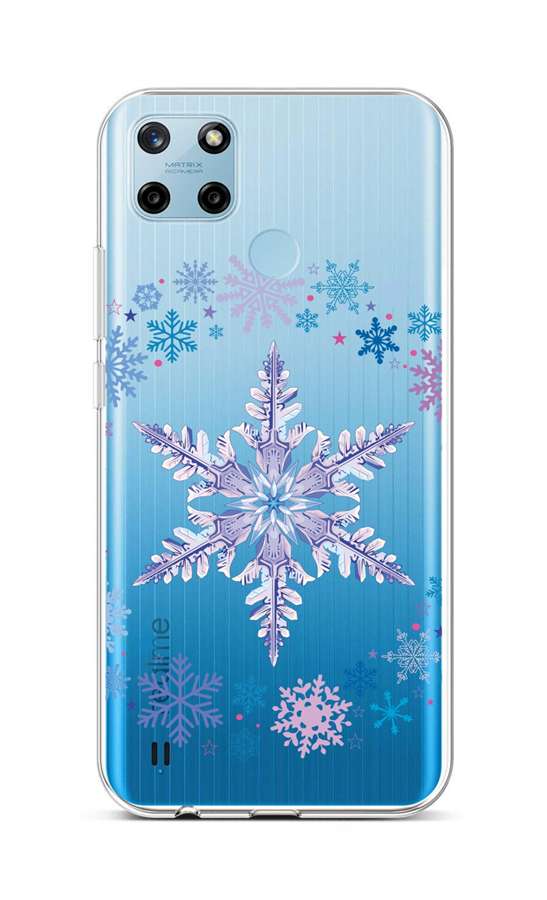 Levně Kryt TopQ Realme C25Y silikon Snowflake 70606 (pouzdro neboli obal na mobil Realme C25Y)