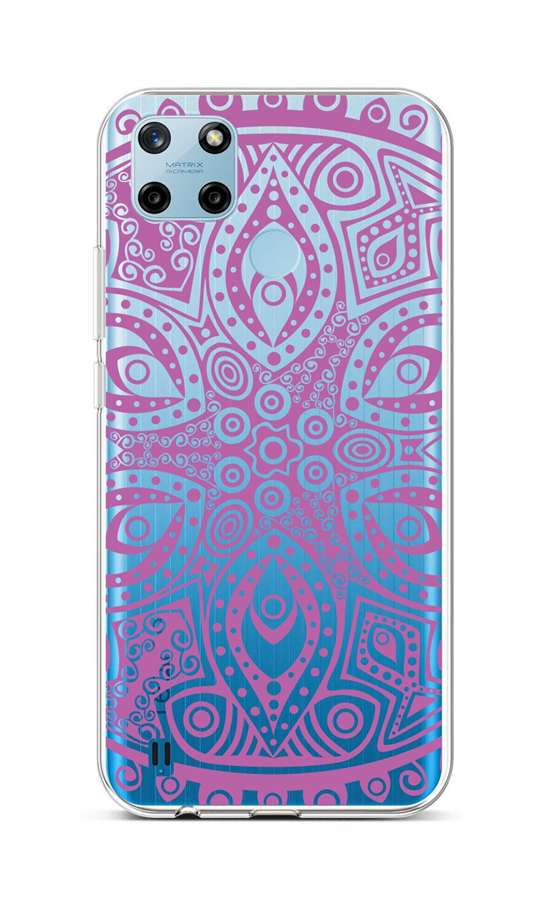 Levně Kryt TopQ Realme C25Y silikon Violet Mandala 70607 (pouzdro neboli obal na mobil Realme C25Y)