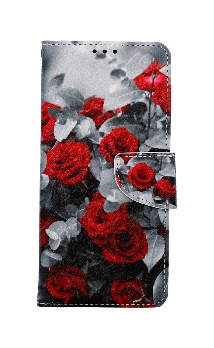Knížkové pouzdro na Vivo Y21s Červené růže mix