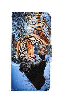 Knížkové pouzdro na Vivo Y21s Hnědý tygr