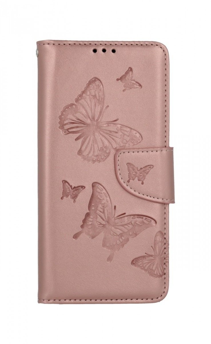 Knížkové pouzdro na Vivo Y20s Butterfly růžové světlé