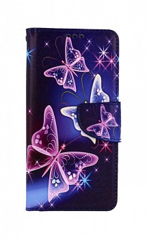 Knížkové pouzdro na Xiaomi Poco M4 Pro 5G Modré s motýlky