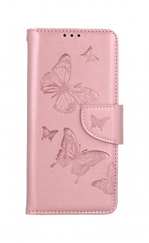 Knížkové pouzdro na Vivo Y21s Butterfly růžové světlé