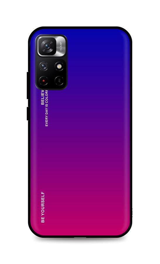 Zadní pevný kryt LUXURY na Xiaomi Poco M4 Pro 5G duhový fialový