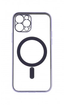 Zadní silikonový kryt na iPhone 12 Pro Max Luxury MagSafe fialový