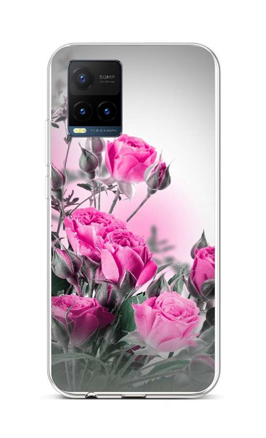 Zadní silikonový kryt na Vivo Y21s Rozkvetlé růže