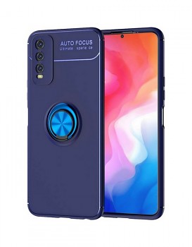 Zadní silikonový kryt na Vivo Y11s modrý s modrým prstenem