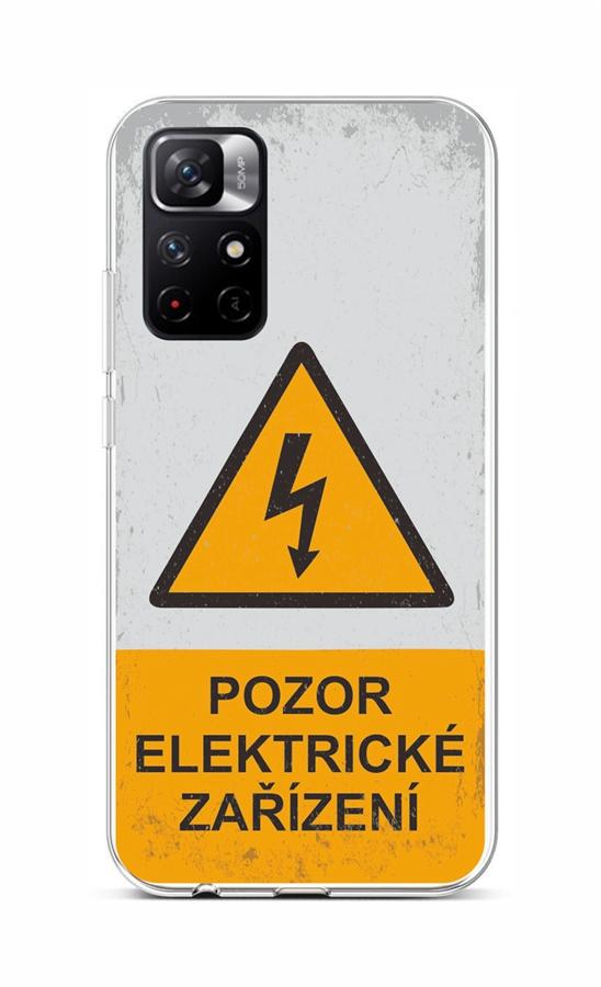 Zadní silikonový kryt na Xiaomi Poco M4 Pro 5G Pozor elektrické zařízení