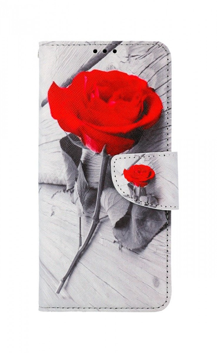 Knížkové pouzdro na Vivo Y20s Červená růže