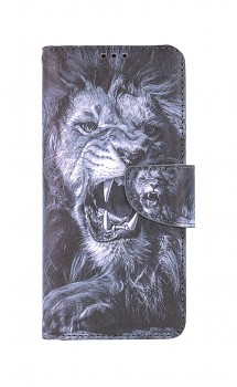 Knížkové pouzdro na Vivo Y20s Černobílý lev