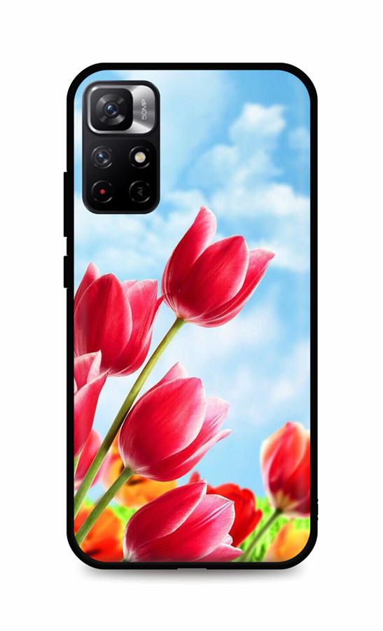 Levně Kryt TopQ Xiaomi Poco M4 Pro 5G silikon Tulips 71450 (pouzdro neboli obal na mobil Xiaomi Poco M4 Pro 5G)