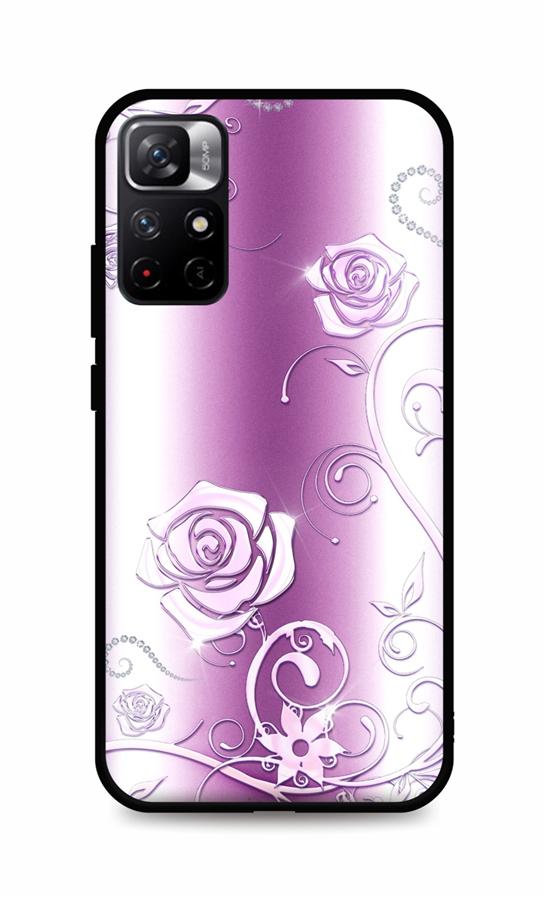 Zadní silikonový kryt DARK na Xiaomi Poco M4 Pro 5G Abstract Roses