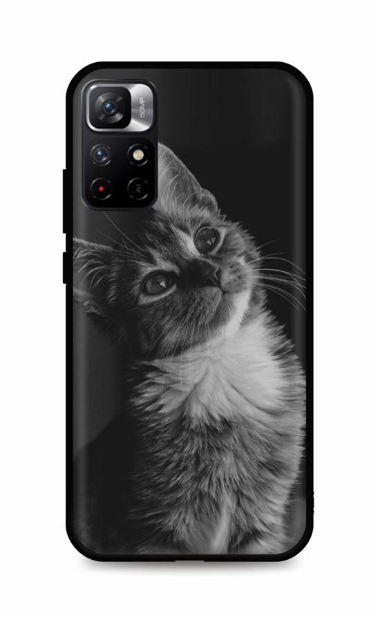 Zadní silikonový kryt DARK na Xiaomi Poco M4 Pro 5G Cute Cat