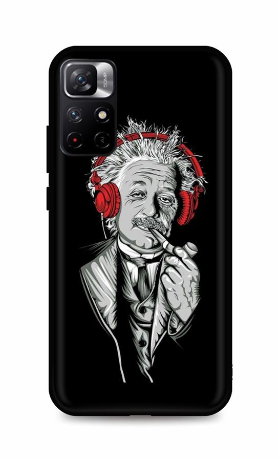 Zadní silikonový kryt DARK na Xiaomi Poco M4 Pro 5G Albert Einstein