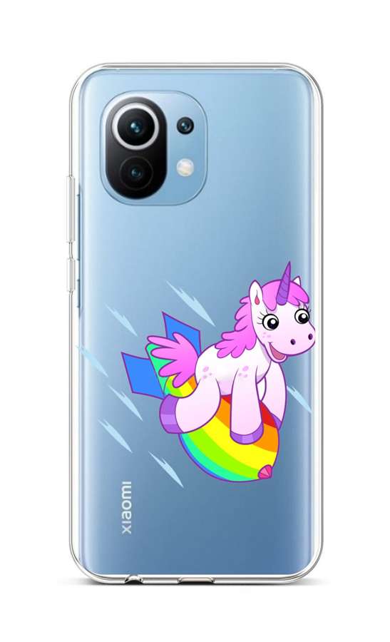 Levně Kryt TopQ Xiaomi Mi 11 Lite silikon Flying Unicorn 71582 (pouzdro neboli obal na mobil Xiaomi Mi 11 Lite)