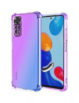 Zadní silikonový kryt na Xiaomi Redmi Note 11 Shock duhový fialovo-modrý