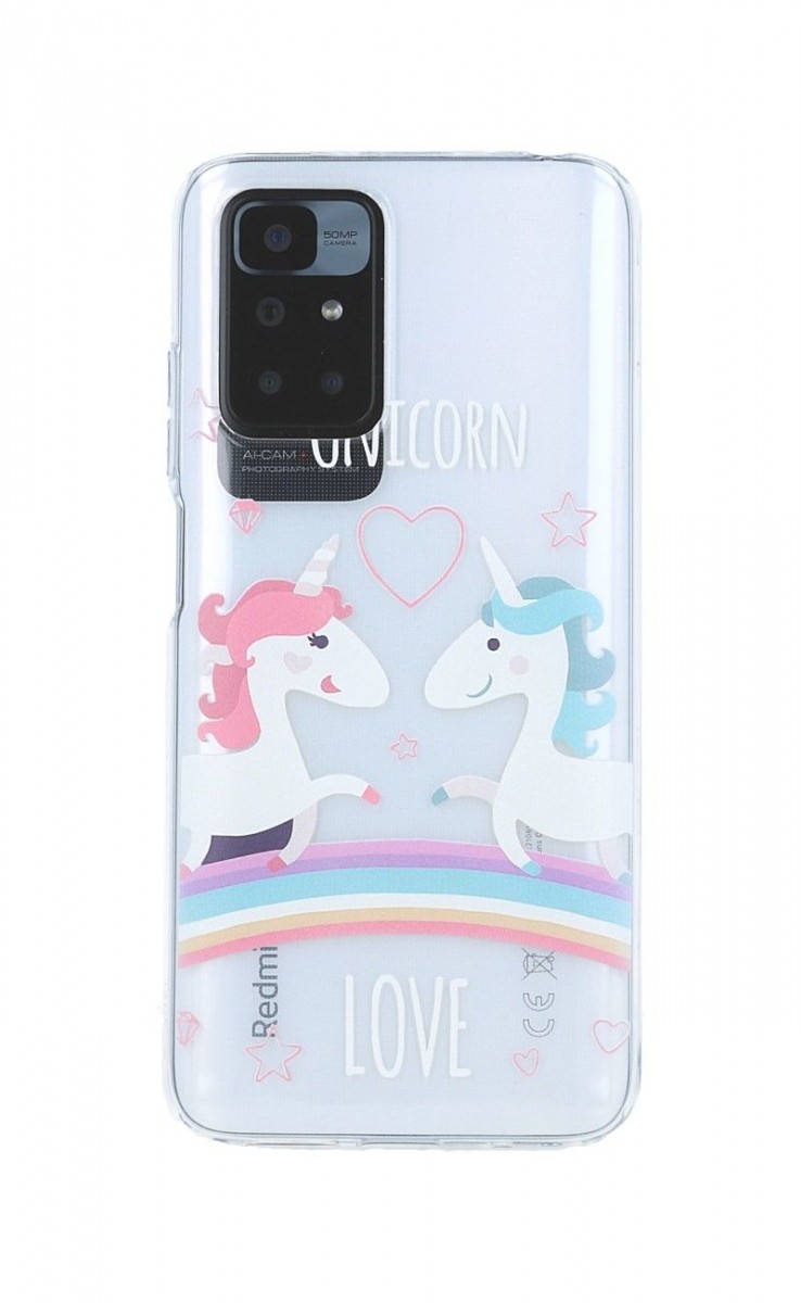 Kryt TopQ Xiaomi Redmi 10 silikon Unicorn Love 71805 (pouzdro neboli obal na mobil Xiaomi Redmi 10)