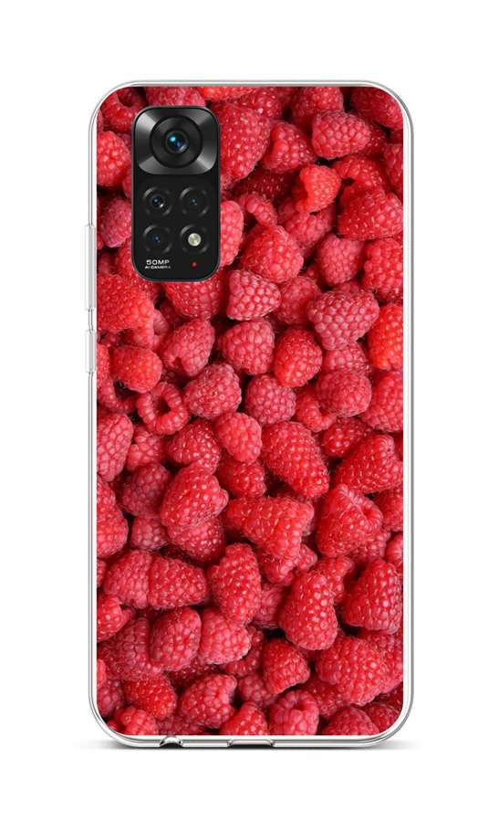 Levně Kryt TopQ Xiaomi Redmi Note 11 silikon Maliny 71817 (pouzdro neboli obal na mobil Xiaomi Redmi Note 11)
