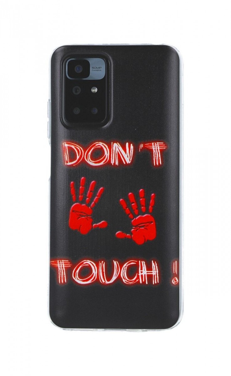 Zadní silikonový kryt na Xiaomi Redmi 10 Don't Touch Red