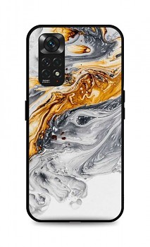 Zadní pevný kryt LUXURY na Xiaomi Redmi Note 11 Marble šedo-zlatý