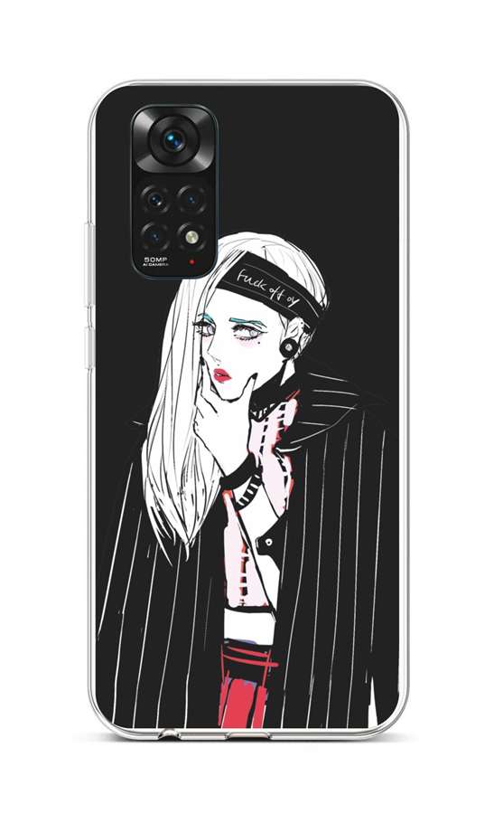 Levně Kryt TopQ Xiaomi Redmi Note 11 silikon Dark Girl 71856 (pouzdro neboli obal na mobil Xiaomi Redmi Note 11)