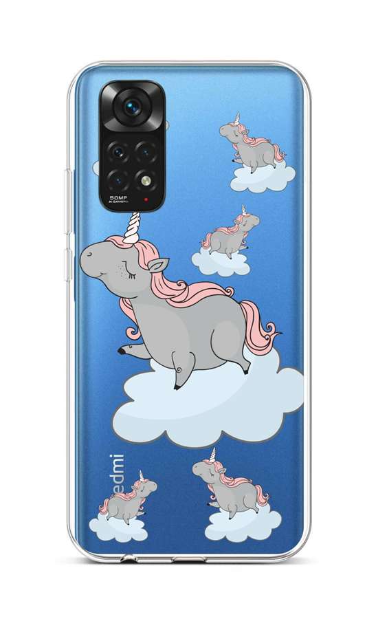 Levně Kryt TopQ Xiaomi Redmi Note 11 silikon Grey Unicorns 71874 (pouzdro neboli obal na mobil Xiaomi Redmi Note 11)