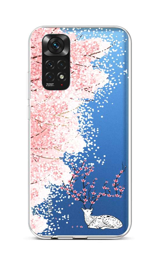 Levně Kryt TopQ Xiaomi Redmi Note 11 silikon Blooming Deer 71885 (pouzdro neboli obal na mobil Xiaomi Redmi Note 11)