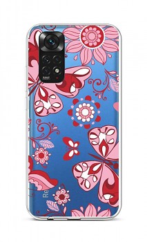 Zadní silikonový kryt na Xiaomi Redmi Note 11 Pink Butterfly