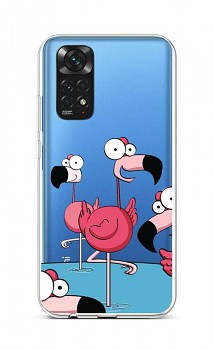 Zadní silikonový kryt na Xiaomi Redmi Note 11 Cartoon Flamingos