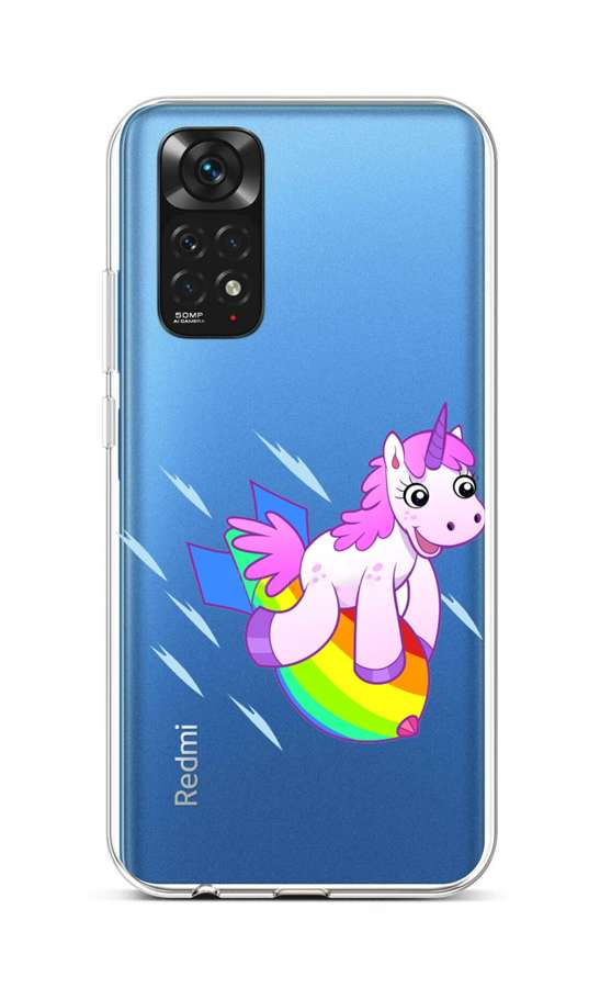 Levně Kryt TopQ Xiaomi Redmi Note 11 silikon Flying Unicorn 71908 (pouzdro neboli obal na mobil Xiaomi Redmi Note 11)