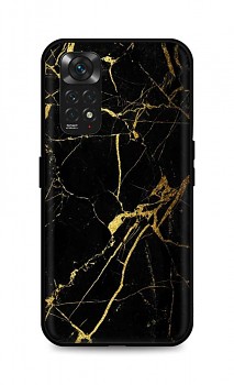 Zadní pevný kryt LUXURY na Xiaomi Redmi Note 11 Marble černo-zlatý