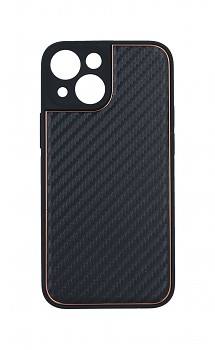 Zadní pevný kryt Carbon Leather na iPhone 13 mini černý
