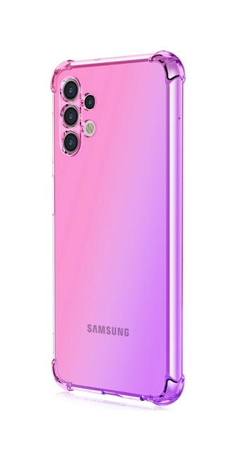 Levně Kryt TopQ Samsung A13 silikon Shock duhový růžovo-fialový 72154 (pouzdro neboli obal na mobil Samsung A13)