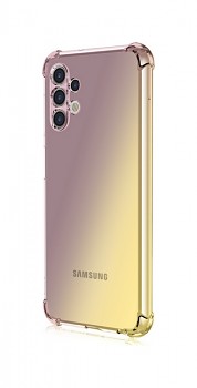 Zadní silikonový kryt na Samsung A13 Shock duhový purpurovo-žlutý