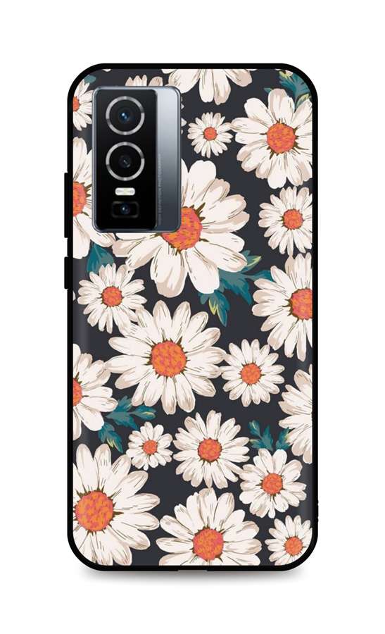 Levně Kryt TopQ Vivo Y76 5G 3D silikon Kopretiny 72181 (pouzdro neboli obal na mobil Vivo Y76 5G)