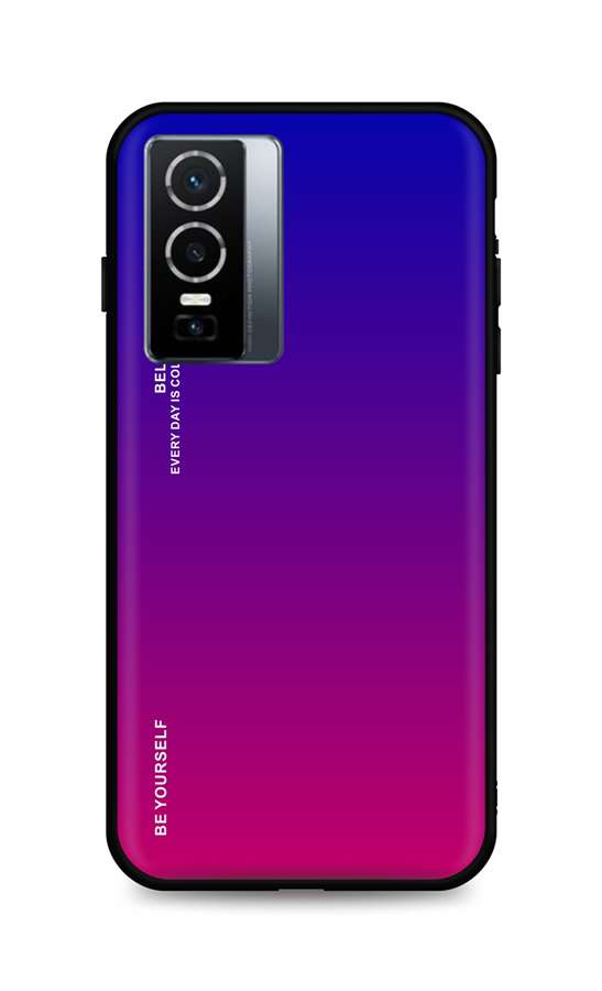 Levně Kryt TopQ LUXURY Vivo Y76 5G pevný duhový fialový 72291 (pouzdro neboli obal na mobil Vivo Y76 5G)