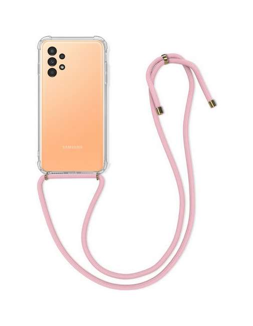Kryt TopQ Samsung A13 silikon s růžovou šňůrkou průhledný 72325 (pouzdro neboli obal na mobil Samsung A13)