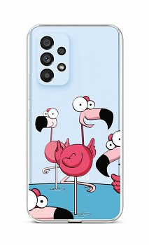 Zadní silikonový kryt na Samsung A53 5G Cartoon Flamingos
