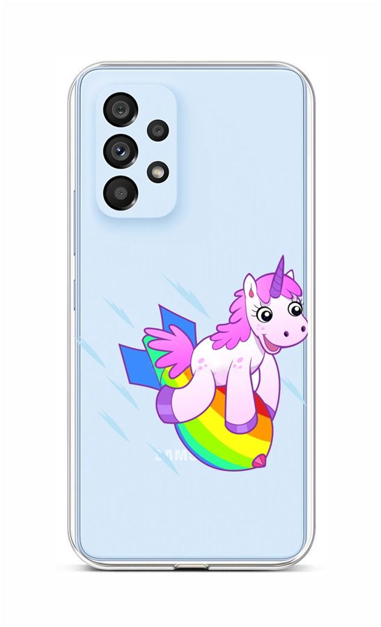 Zadní silikonový kryt na Samsung A53 5G Flying Unicorn