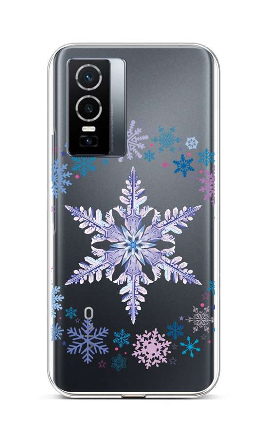 Levně Kryt TopQ Vivo Y76 5G silikon Snowflake 72433 (pouzdro neboli obal na mobil Vivo Y76 5G)