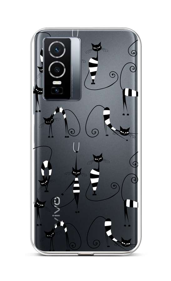 Levně Kryt TopQ Vivo Y76 5G silikon Cats 1 72454 (pouzdro neboli obal na mobil Vivo Y76 5G)