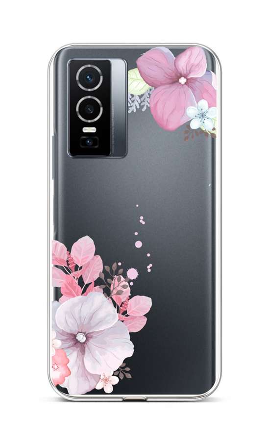 Levně Kryt TopQ Vivo Y76 5G silikon Violet Blossom 72467 (pouzdro neboli obal na mobil Vivo Y76 5G)