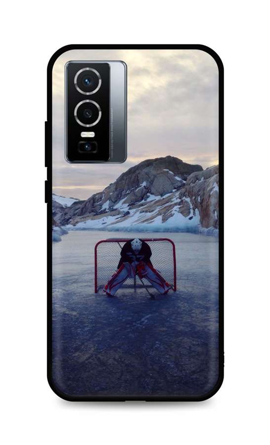 Zadní silikonový kryt DARK na Vivo Y76 5G Hockey Goalie
