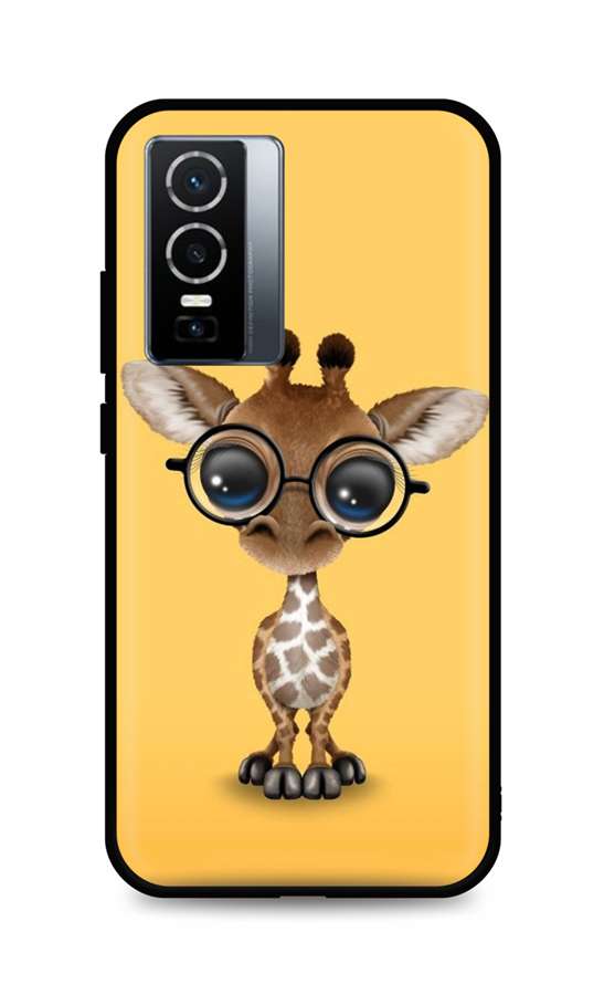 Zadní silikonový kryt DARK na Vivo Y76 5G Cute Giraffe
