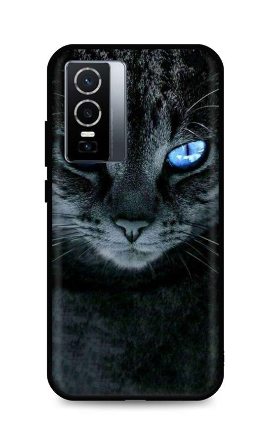 Zadní silikonový kryt DARK na Vivo Y76 5G Dark Cat