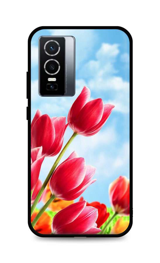 Levně Kryt TopQ Vivo Y76 5G silikon Tulips 72662 (pouzdro neboli obal na mobil Vivo Y76 5G)